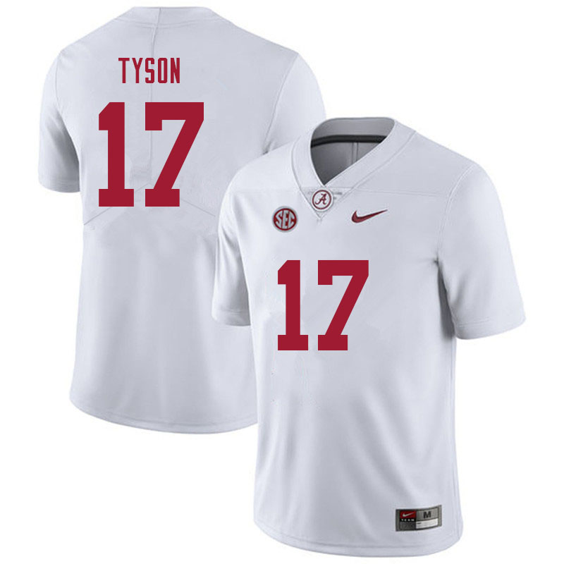 Alabama Crimson Tide Men's Paul Tyson #17 White NCAA Nike Authentic Stitched 2021 College Football Jersey OX16J56KJ